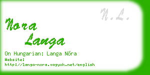 nora langa business card